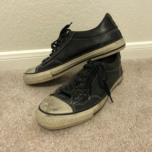 Black leather Converse